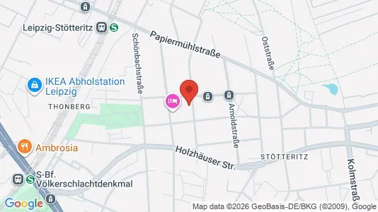 Apartments for rent i Leipzig - kort over placeringen