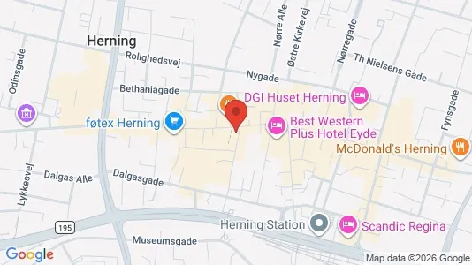 Apartments for rent i Herning - kort over placeringen