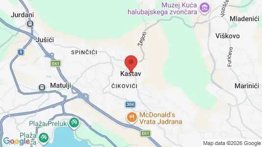 Apartments for rent i Kastav - kort over placeringen