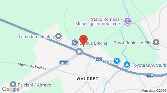Apartments for rent i Binche - kort over placeringen