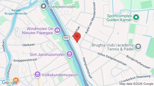 Apartments for rent i Brugge - kort over placeringen