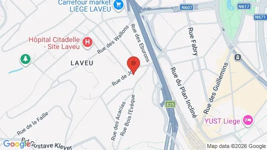 Apartments for rent i Luik - kort over placeringen