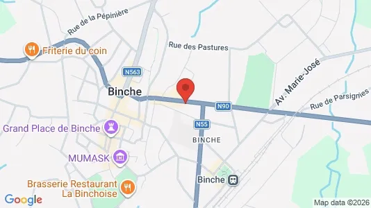 Apartments for rent i Binche - kort over placeringen