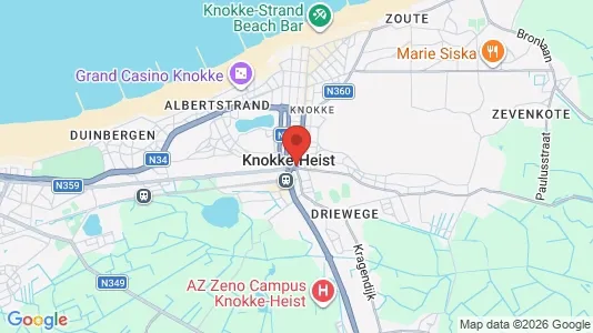 Apartments for rent i Knokke-Heist - kort over placeringen