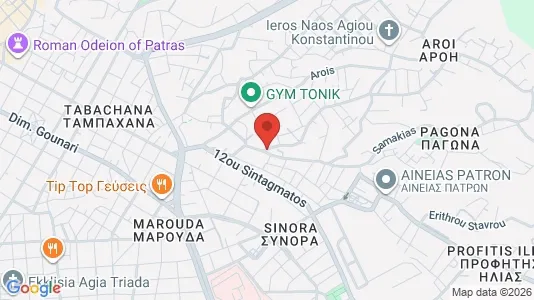 Apartments for rent i Patras - kort over placeringen