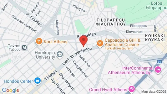 Apartments for rent i Kallithea - kort over placeringen