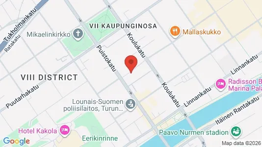 Apartments for rent i Turku - kort over placeringen