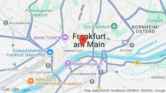 Apartments for rent i Frankfurt - kort over placeringen