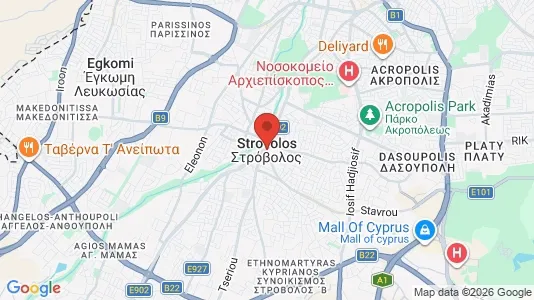 Apartments for rent i Nicosia Strovolos - kort over placeringen