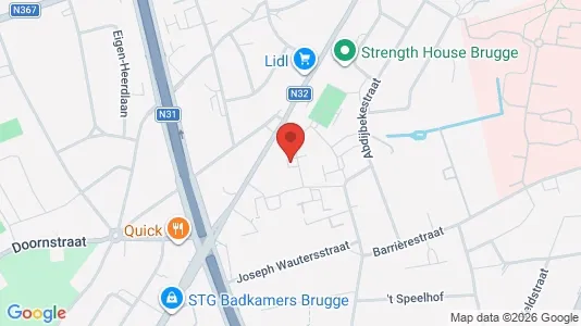 Apartments for rent i Brugge - kort over placeringen
