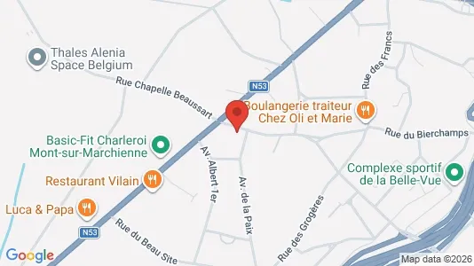 Apartments for rent i Charleroi - kort over placeringen