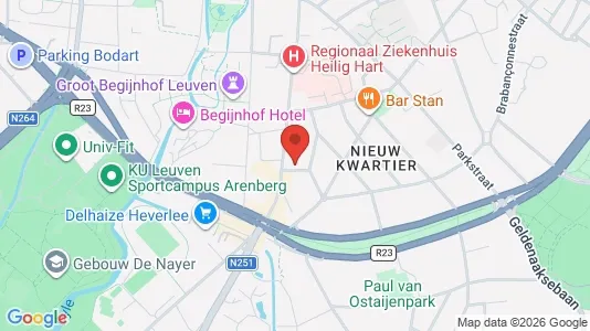 Apartments for rent i Leuven - kort over placeringen