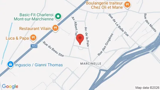 Apartments for rent i Charleroi - kort over placeringen