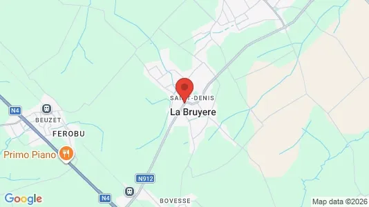 Houses for rent i La Bruyère - kort over placeringen