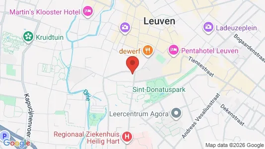 Apartments for rent i Leuven - kort over placeringen