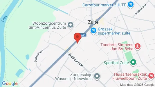 Apartments for rent i Zulte - kort over placeringen
