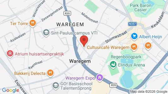 Apartments for rent i Waregem - kort over placeringen