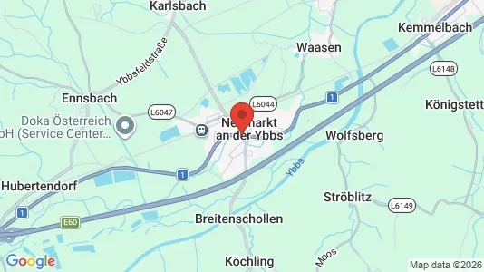 Apartments for rent i Neumarkt an der Ybbs - kort over placeringen