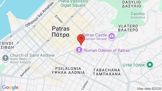 Apartments for rent i Patras - kort over placeringen