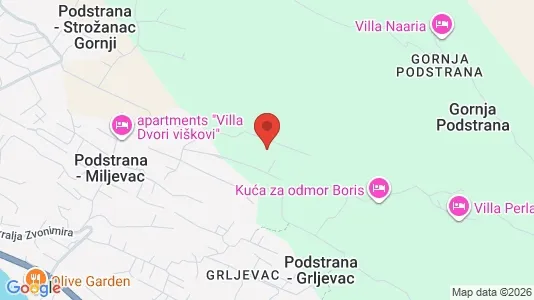 Apartments for rent i Podstrana - kort over placeringen