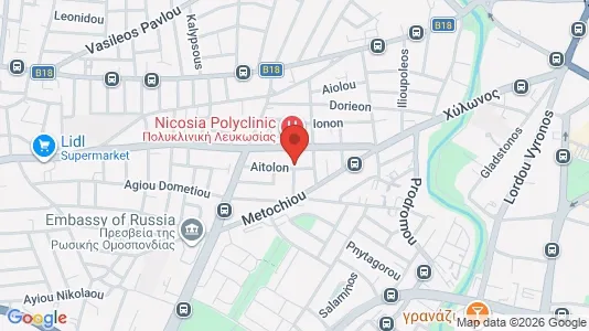 Apartments for rent i Nicosia Lefkosia - kort over placeringen