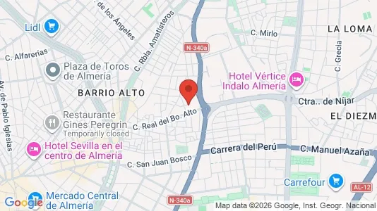 Apartments for rent i Almería - kort over placeringen