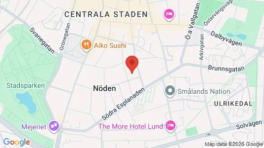 Apartments for rent i Lund - kort over placeringen