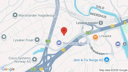 Rooms for rent i Bærum - kort over placeringen