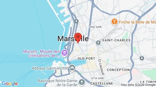 Apartments for rent i Marseille - kort over placeringen