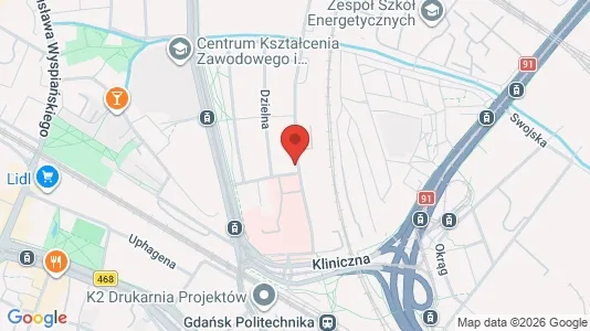 Rooms for rent i Gdańsk - kort over placeringen