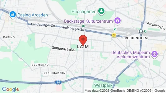 Apartments for rent i Munich Laim - kort over placeringen