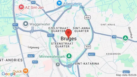 Apartments for rent i Brugge - kort over placeringen