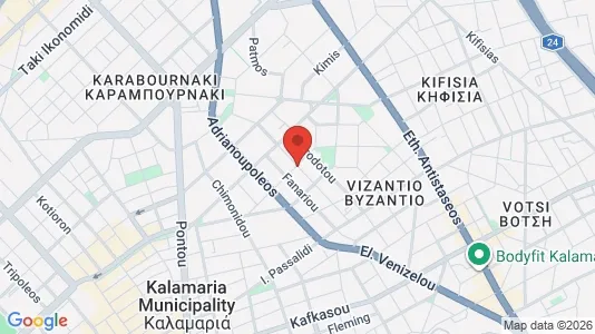 Apartments for rent i Kalamaria - kort over placeringen