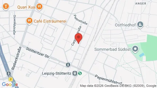 Apartments for rent i Leipzig - kort over placeringen