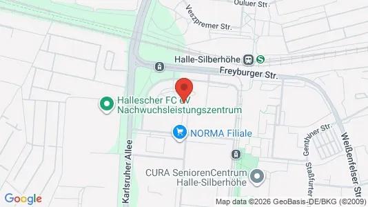 Apartments for rent i Halle (Saale) - kort over placeringen