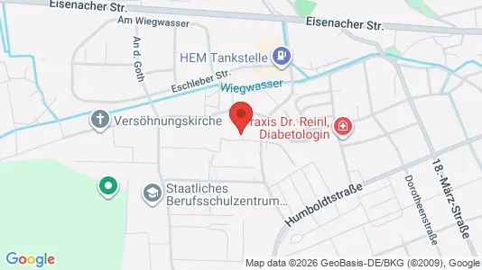 Apartments for rent i Gotha - kort over placeringen