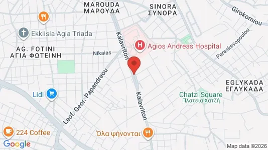 Apartments for rent i Patras - kort over placeringen
