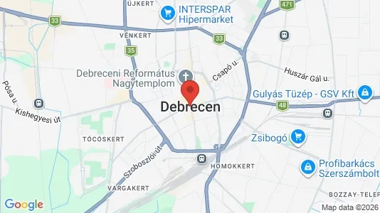 Houses for rent i Debreceni - kort over placeringen
