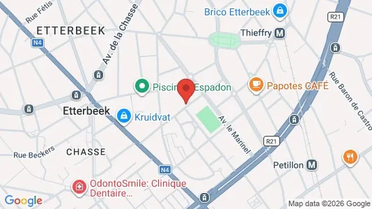 Apartments for rent i Brussels Etterbeek - kort over placeringen
