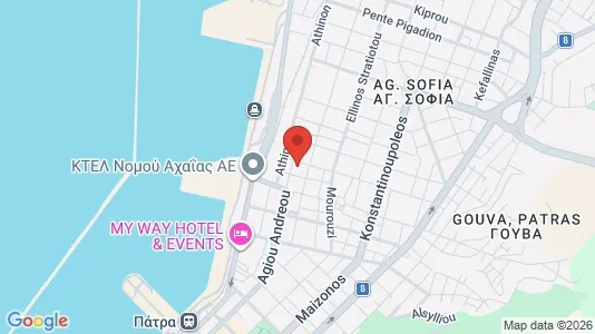 Apartments for rent i Patras - kort over placeringen