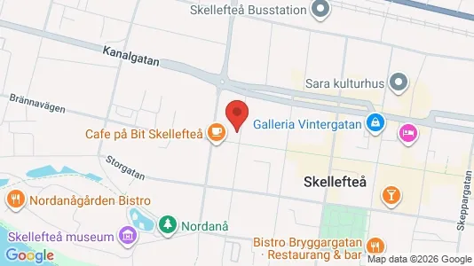 Apartments for rent i Skellefteå - kort over placeringen