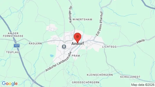 Apartments for rent i Andorf - kort over placeringen