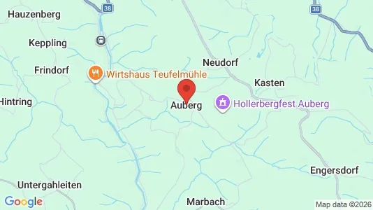 Apartments for rent i Auberg - kort over placeringen