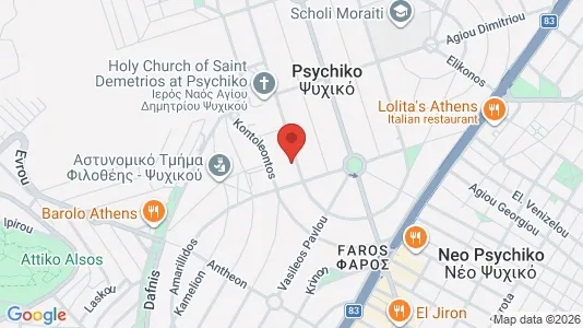Apartments for rent i Filothei-Psychiko - kort over placeringen