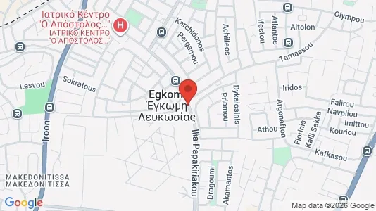 Apartments for rent i Nicosia Egkomi - kort over placeringen