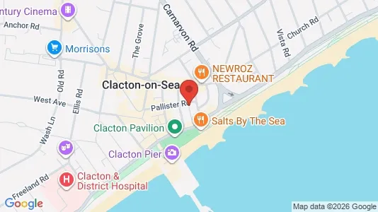 Apartments for rent i Clacton-on-Sea - Essex - kort over placeringen