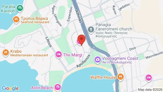 Apartments for rent i Vari-Voula-Vouliagmeni - kort over placeringen