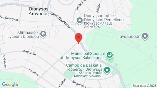 Apartments for rent i Dionysos - kort over placeringen