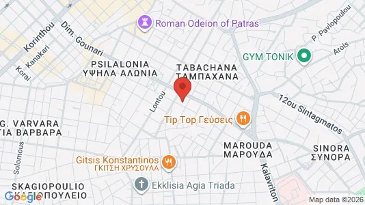 Apartments for rent i Patras - kort over placeringen