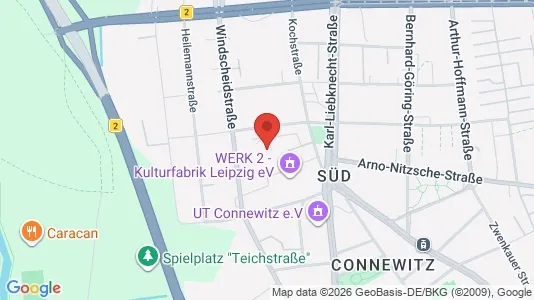 Apartments for rent i Leipzig - kort over placeringen